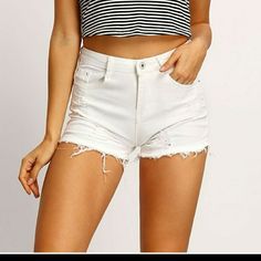 White Cut Off Shorts Cut Off Shorts, Cut Off, Jean Shorts, Coming Soon, Limited Time, Color White, Womens Shorts, Full Service, White