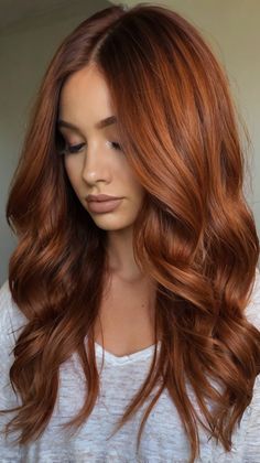 fall hair colors dark copper Autumn Hair Color, Dark Copper Hair, Fall Hair Colors Dark, Dark Copper Hair Color, Hair Colors Dark, Hair Color Fall, Copper Hair Dark, Chestnut Hair, Autumn Hair