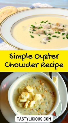 Oyster Chowder Recipe | best oyster chowder recipe | easy oyster chowder recipe | Oyster Chowder with Bacon | oyster chowder recipe with potatoes | fall recipes dinner | healthy lunch ideas | dinner ideas | breakfast ideas | easy healthy dinner recipes Oyster Chowder With Potatoes, Oyster Stew With Potatoes, Oyster Chowder Recipes, Oyster Soup Recipe, Healthy Fall Recipes Dinner, Healthy Soup Recipes Clean Eating, Bisque Recipes