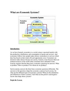 the diagram shows what economic systems are used to produce food and drink in an area that is