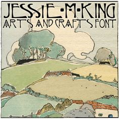 an advertisement for the art and crafts font