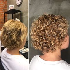 Permed Hairstyles Short, Short Permed Hair Before And After, Perm Curly Hair, Curly Permed Hair, Short Perm, Short Permed Hair