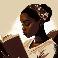 Black Woman Reading, African American Artwork, Afrocentric Art, Black Art Painting, Black Love Art, Woman Reading, Cool Sketches