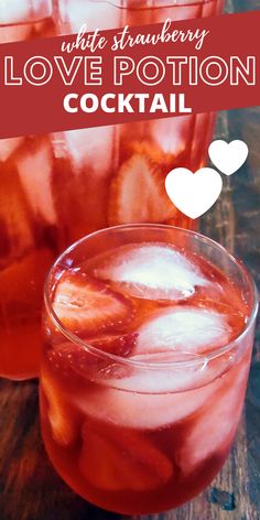 two glasses filled with red liquid and strawberries