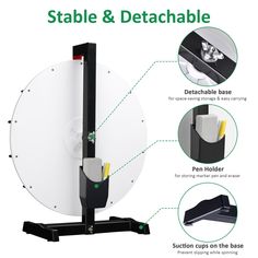 an image of a satellite and detachable device with instructions on how to use it