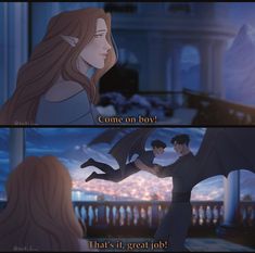 the scene from disney's beauty and the beast is shown in two different languages