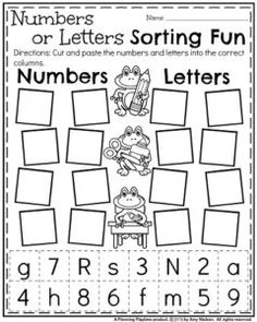 a printable worksheet for numbers and letters