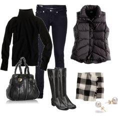 Looks Black, Outfit Winter, Outfits For Women, Fall Winter Outfits, Autumn Winter Fashion, Jeans And Boots, Black Boots, Casual Style