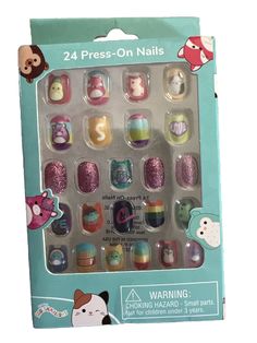 Squishmallows 24 Press On Nails (Childrens) New! *Free Shipping*. Squishmallow Nails, Squishmellows Collection, Squishmallows Squishville, Claire’s Squishmallows, Pedicure Nail Art, Pedicure Nails, Free Shipping, Manicure And Pedicure