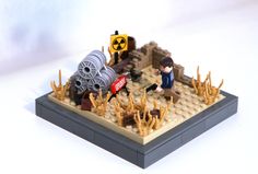 Lego Zombie Apocalypse, Lego Apocalypse, Lego Zombies, Fallout 4 Settlement Ideas, Minifigure Display, Lego Minifigure Display, Journal Log, Fantasy Ideas