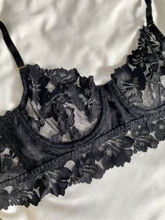 The Stunning Serafina Bra in Black 💌 Lace Set, Lingerie Sets, Black Lingerie, Lingerie Fashion, Embroidered Lace, Lace Bra, Back Strap, Beach Pictures, Lingerie Set