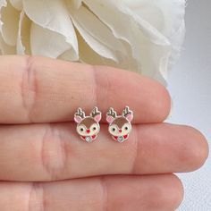 Toddler Earrings, Rudolph Red Nose, Earrings Kids, Kids Earrings, Earrings Christmas, Nose Stud, Hypoallergenic Earrings, Christmas Earrings, Girls Earrings