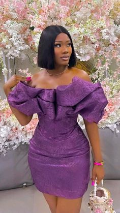 Classy Wedding Guest Dresses, Satin Sleeves, Classy Short Dresses, Ankara Short Gown Styles