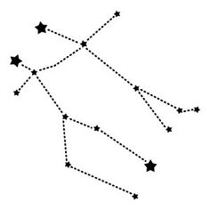 the star cluster in the night sky, with stars on it's sides and four pointed