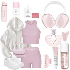 Pink Workout Outfit Aesthetic, Pastel Gym Outfit, Pink Dance Outfit, Pink Workout Outfit, Girl Pink Aesthetic, Pilates Workout Clothes, Pilates Outfits, Pilates Clothes