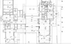 an architectural drawing shows the floor plan for a building with multiple floors and several rooms