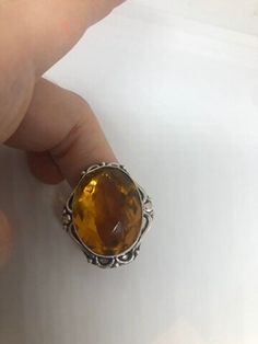 Large brilliant yellow antique glass Ornate German Silver NOT 925 Vintage ring, does not tarnish Size 7 My jeweler will re size for a $20 fee All rings are shipped free I. The US in a nice gift box. Check out our over a THOUSAND great reviews!!! Engraving is $4 per letter and is not always perfect depending on the piece. It can take a few days if the jeweler is busy. This is payable to Paypal Judithsltd@gmail.com Heirloom Yellow Ring For Gift, Yellow Heirloom Ring As A Gift, Heirloom Yellow Ring As A Gift, Heirloom Yellow Ring Gift, Amber Heirloom Ring As Gift, Amber Heirloom Ring As A Gift, Heirloom Amber Rings As Gifts, Heirloom Amber Rings As A Gift, Classic Amber Rings For Gifts