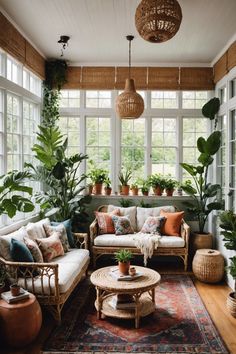 Sunroom Seating Area, Cozy Sunroom Ideas Reading Room, Relaxing Sunroom Ideas, Mini Sunroom, Tiny Conservatory, Minimalist Sunroom, Conservatory Lighting Ideas