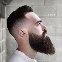 A tapered beard shape disconnected by a fade Tapered Beard, Ducktail Beard, Long Beard Styles, High Fade Haircut, Beard Shapes, Mens Hairstyles With Beard, Beard Haircut, Long Beard, Best Beard Styles