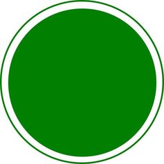 a green circle on a white background