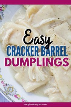 easy cracker barrel dumplings recipe on a plate