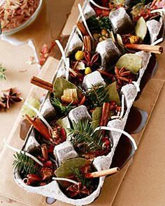 several trays filled with food on top of a table