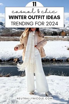 Winter Resort Outfits, Winter Fashion Outfits For Women, Casual Winter Looks, Women Winter Outfit Ideas, Winter Sweaters For Women, Women's Winter Outfit, Casual Chic Winter, Coats For Winter, Cold Winter Outfits