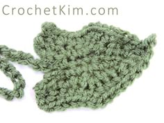 the crochet is green and black