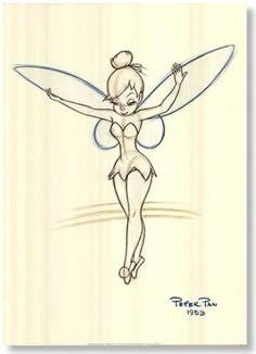 This is exactly like my Tinkerbell Sketch hanging in my Living Room! Bell Art, Drawing Eyes, Drawing Faces, Pola Sulam, Art Disney, 자수 디자인