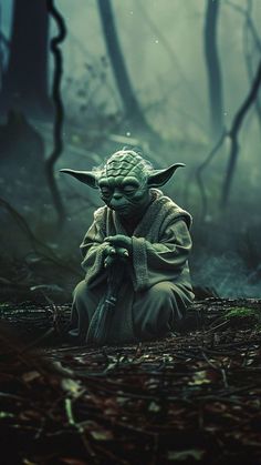 Yoda Meditating, Meditating Wallpaper, Master Yoda Art, Falcon Wallpaper, Wallpaper Digital Art, Yoda Wallpaper