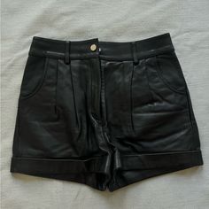 High Waisted Leather Shorts High Waisted Leather Shorts, Leather Shorts, High Waist, High Waisted, Size 6, Womens Shorts, Leather, Women Shopping, Black