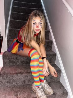 Clown Homemade Costume, Cute Creepy Clown Costume, Quick Clown Costume, Matching Clown Costume, Creepy Clown Halloween Costumes, Closet Clown Costume, Easy Halloween Clown Costumes