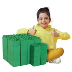 Unleash Limitless Creativity with our Biggo Blocks! Perfect for kids ages 3-8, these green big building blocks are designed to inspire and educate. Crafted for both indoor and outdoor use, our jumbo blocks offer endless possibilities. Whether building vibrant green trees, majestic green castles and towering structures, futuristic green robots, mythical green dragons, or sleek green race cars with our giant building blocks, children can explore and grow while playing! Our set includes a variety o Giant Building, Giant Building Blocks, Green Dragons, Blocks For Toddlers, Big Building, Outdoor Buildings, Kids Blocks, Foam Blocks, Stem Education