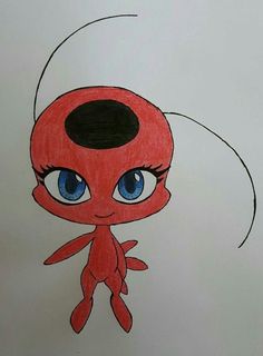 a drawing of a cartoon character with blue eyes and an eyeball on his head