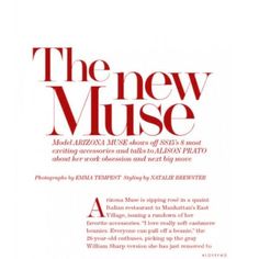 the new muse book cover with red text on white background and black font in center