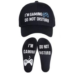 PRICES MAY VARY. 【FUNNY GAMER GIFTS】The pack contains a novelty baseball hat and a pair of slipper socks.Wear them for a long time game with comfort and warm on head and feet. 【FUNNY BASEBALL CAP】This baseball cap is super fun and embroidered with game style graphics. It is adjustable and one size fits the most. Great hat for men, teens, adults, and seniors. Hand wash only. 【SUPER SOFT SOCKS】The gaming socks are made of 80% cotton,17% polyester and 3% spandex, quite fluffy, stretchy and comforta Funny Baseball Caps, Cool Baseball Caps, Stocking Stuffers For Teens, Baseball Socks, Funny Gifts For Men, Gifts For Teen Boys, Gamer Humor, Hat Baseball, Teenage Boys