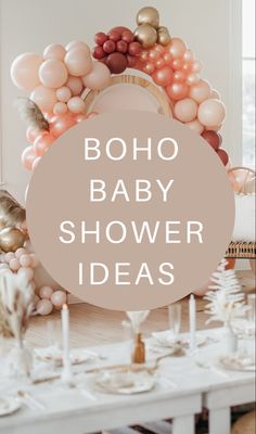 Boho baby shower ideas Baby Boy Boho Shower Ideas, Boho Baby Shower Ideas, Baby Shower Details, Boho Baby Boy, Macrame Baby, Bohemian Baby Shower, Baby Shower Table, Shower Centerpieces, Baby Themes