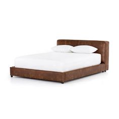 Antonio Vintage Tobacco Low Profile Bed Beautiful Bed Designs, Bed Vintage, Leather Upholstered Bed, Simple Bed Designs, Modern Upholstered Beds, Modern Italian Design, Low Profile Bed, Oversized Furniture, Adjustable Mattress