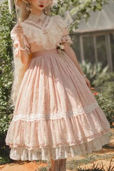 Style Types, Op Dress, Frilly Dresses, Old Fashion Dresses, Spring Summer Autumn Winter, Chiffon Fashion, Sweet Lolita, Vintage Rose, Really Cute Outfits