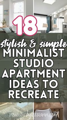 Minimalist Studio Apartment Ideas - 18 Genius Ways to Incorporate Minimalism in a Small Space - By Jessi Ann Small Places Ideas Tiny Apartments, Studio Apt Ideas Layout, Studio Type Condo Ideas Small Spaces, Tiny Studio Apartments Layout, Studio Type Condo, Apartment Layouts, Apartment Lifestyle, Minimalist Studio Apartment, Small Studio Apartment Decorating