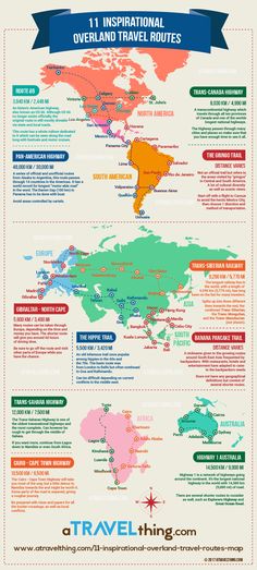 the world's most travel destinations info sheet, with information about each country and their locations