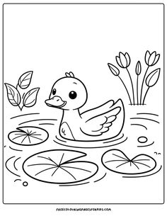 Duck Coloring Pages, Farm Coloring Pages, Bobbie Goods, Coloring Sheets For Kids, Young Animal, Barnyard Animals, Afterschool Activities