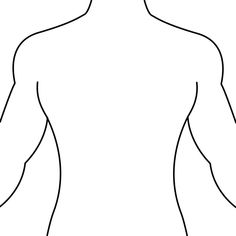 the outline of a man's body in black and white