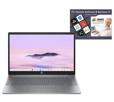 an open laptop computer sitting on top of a white table next to a business card