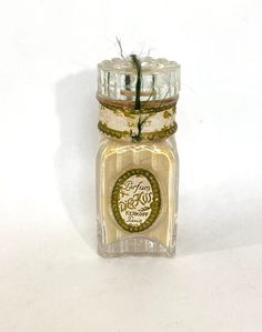 Vintage Djer Kiss Perfume Bottle Parfum Sachet Powder Paris Kerkoff Glass Bottle UNOPENED 1908 Antique Fragrance Collector Estate Find Gift Perfume Bottle, Glass Bottle, Glass Bottles, Perfume Bottles, Product Launch