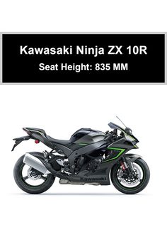 the kawasaki ninja zx10r is parked in front of a black and white background