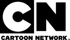 the cartoon network logo is shown in black and white