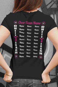 My Favorite Cheerleaders Call Me Coach Cheer Coach Shirts. Support your favorite cheerleaders with one of these awesome cheer coach shirts. With a variety of design and t-shirt color options, you can mix and match to match your team colors! Plus, you can add the cheerleader's names and the season year range to the back! More design color options More t-shirt color options (Optional) Add names and season year range to the back Cheerleading coach shirts Product details: Gildan Unisex Men's 5.3 oz. Team Spirit Tops With Sublimation Print For Cheerleading, Cheerleading Fan Apparel Tops With Sublimation Print, Team-colored T-shirt With Sublimation Print For Cheerleading, Sports Season Cheerleading T-shirt With Team Name, Sports Season Cheerleading Team T-shirt, Fan Apparel T-shirt With Team Name For Cheerleading, Sports Fan T-shirt With Team Name For Cheerleading, Crew Neck T-shirt With Sublimation Print For Cheerleading, Cheerleading Team T-shirt For Sports Season