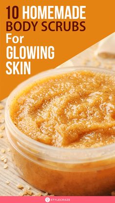 Bath And Body Recipes Diy, Diy Clean Body Scrub, Skin Care Body Scrub, How To Make Body Scrub For Glowing Skin, Homemade Face And Body Scrub, How To Make Natural Body Scrub, Diy Skin Brightener Scrub, Body Scrub At Home Ideas, Diy Skin And Body Care