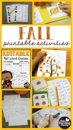 fall printable activities for kids and adults